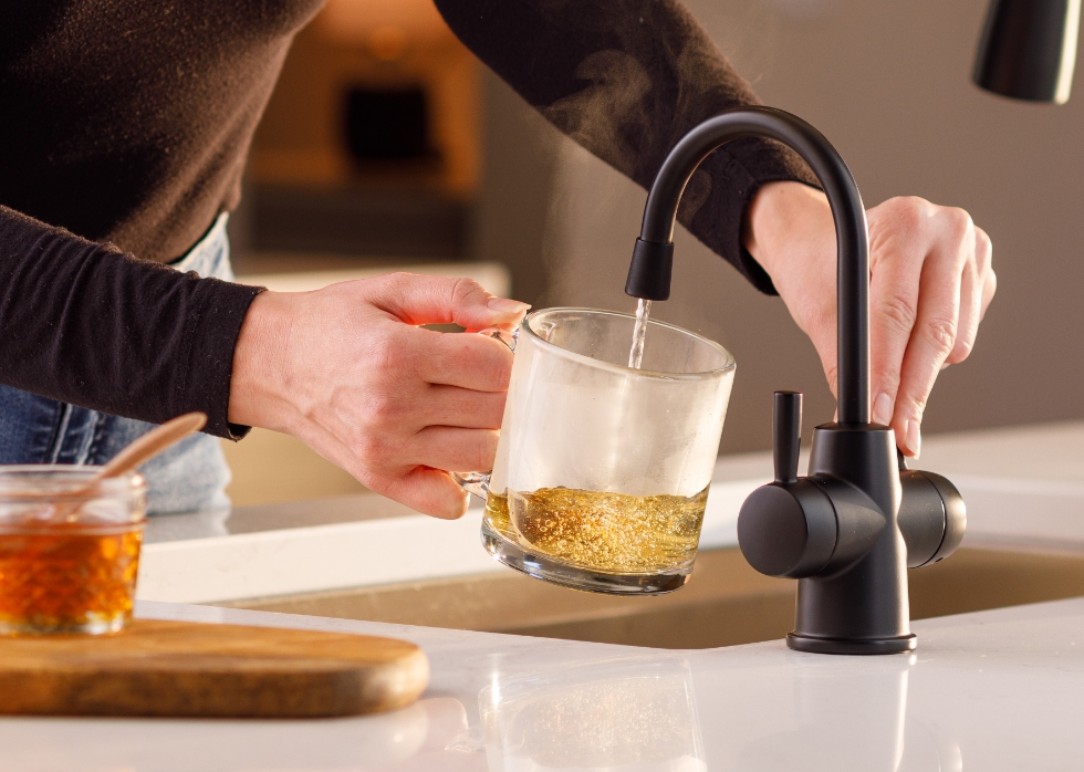 HOT 250 Instant Hot Water Dispenser making tea